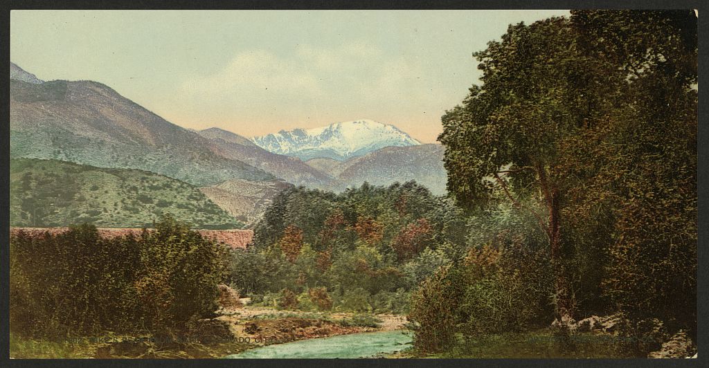 A picture of Pike's Peak from near Colorado City