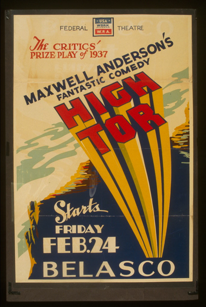 A picture of The critics prize play of 1937 Maxwell Anderson's fantastic comedy "High tor"