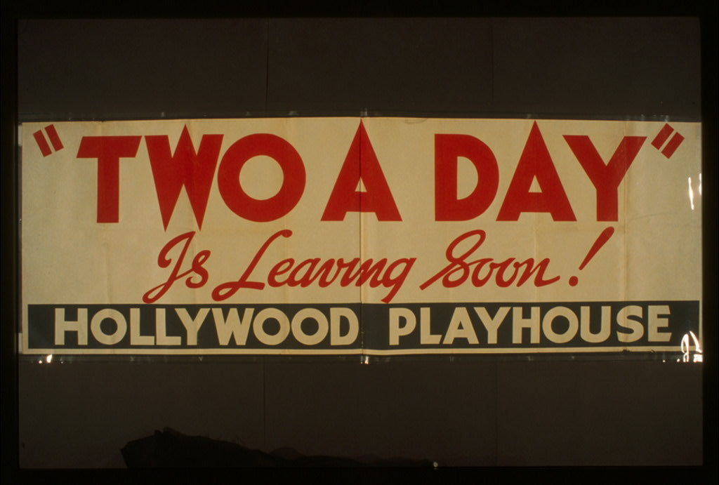 A picture of "Two a day" is leaving soon