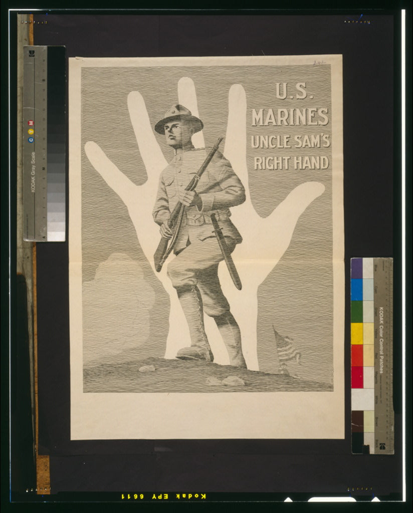 A picture of U.S. Marines, Uncle Sam's right hand