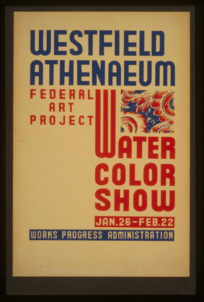 A picture of Westfield Athenaeum - Federal Art Project water color show