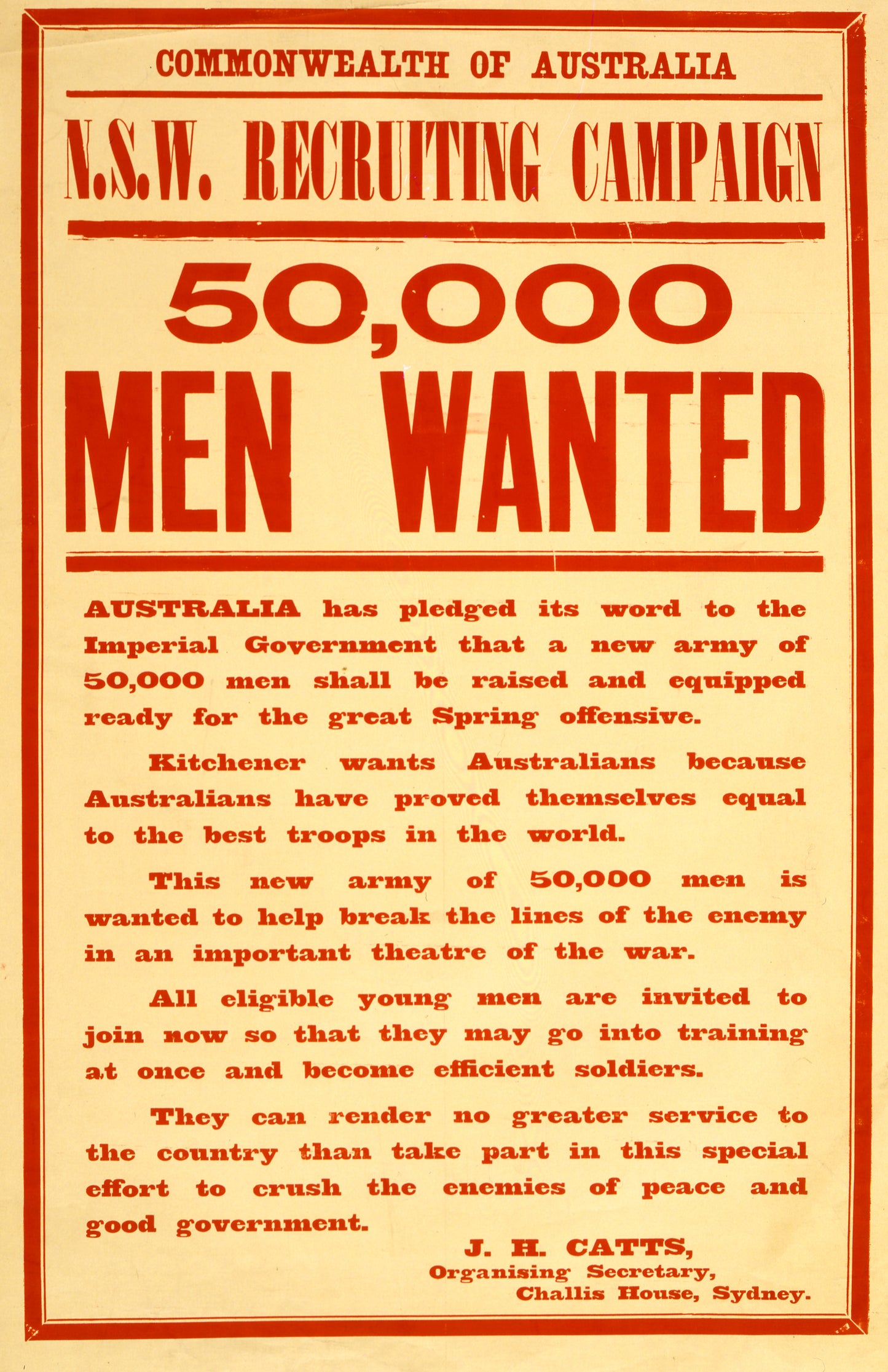 A picture of 50,000 men wanted