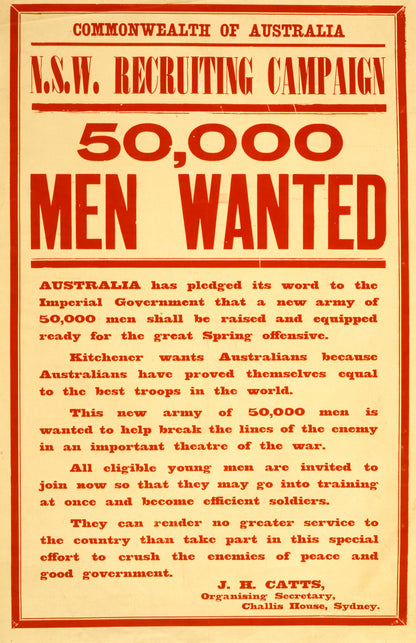 A picture of 50,000 men wanted