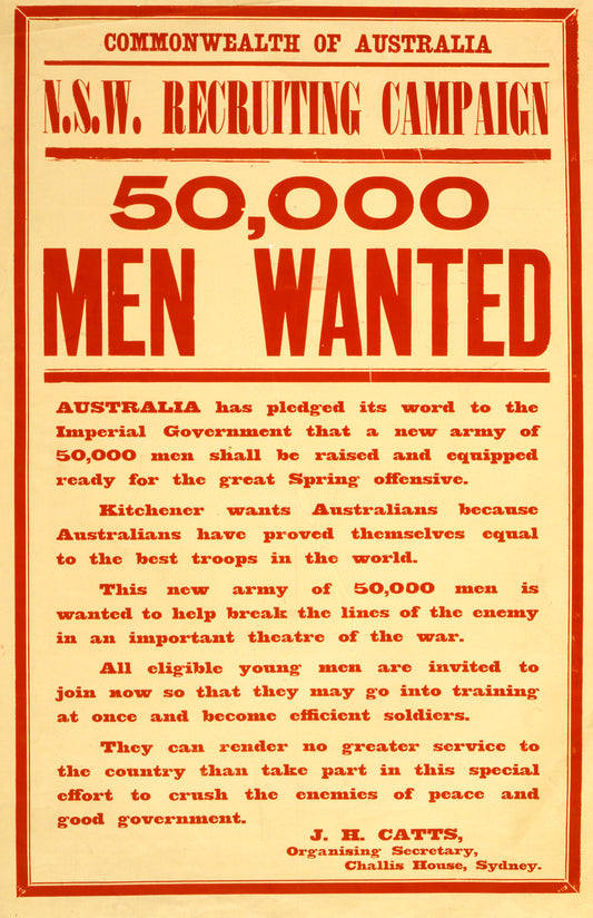 A picture of 50,000 men wanted