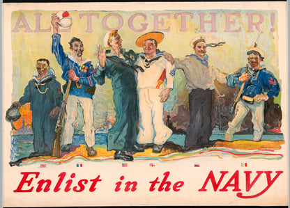 A picture of All together! Enlist in the Navy