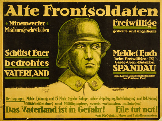A picture of Alte Frontsoldaten ... Das Vaterland is in Gefahr! Eile tut not!