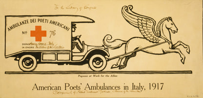 A picture of American poets' ambulances in Italy, 1917