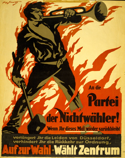 A picture of An die Partei der Nichtwähler! ... Auf zur Wahl; Wählt Zentrum
