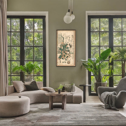 A picture of Ane otōto no isakai, a mockup of the print leaning against a wall