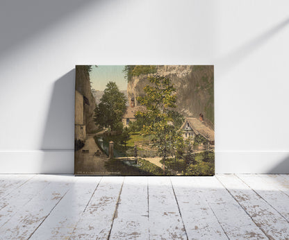 A picture of At the Hermitage, Solothurn, Switzerland, a mockup of the print leaning against a wall