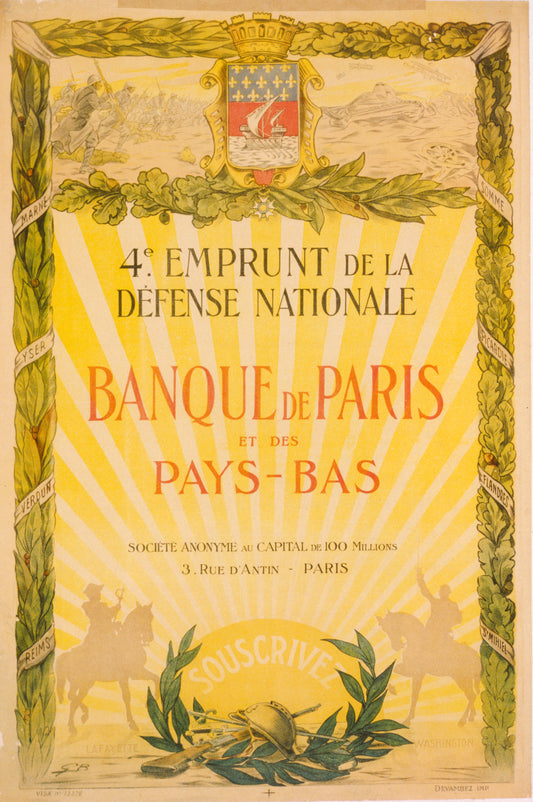 A picture of Banque de Paris et des Pays-Bas - 4e Emprunt de la Défense   Nationale