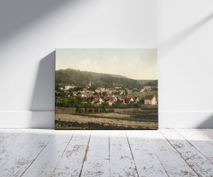 A picture of Bath of Liebenstein (i.e., Bad Liebenstein), from the Reichshohe, Thuringia, Germany