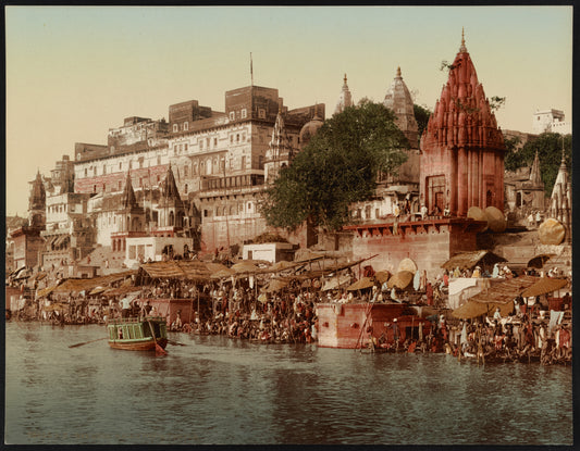 A picture of Benares. Rajah Potia Temple