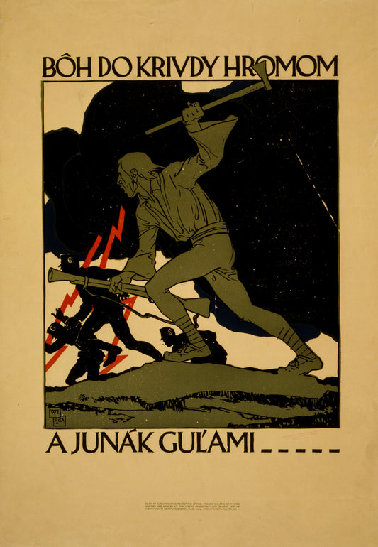 A picture of Bǒh do krivdy hromom a junák gulámi...