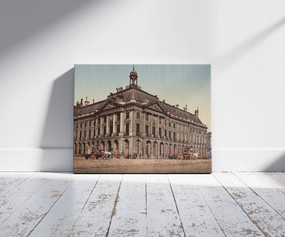 A picture of Bordeaux. La Bourse, a mockup of the print leaning against a wall