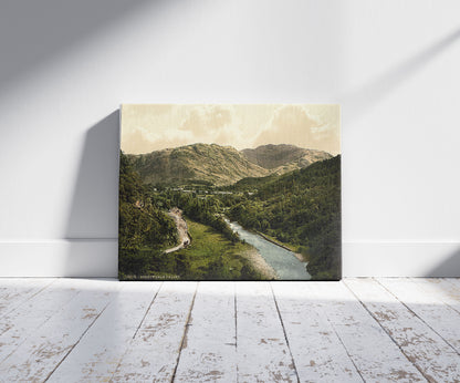 A picture of Borrowdale Valley, from Bowder Stone, Lake District, England