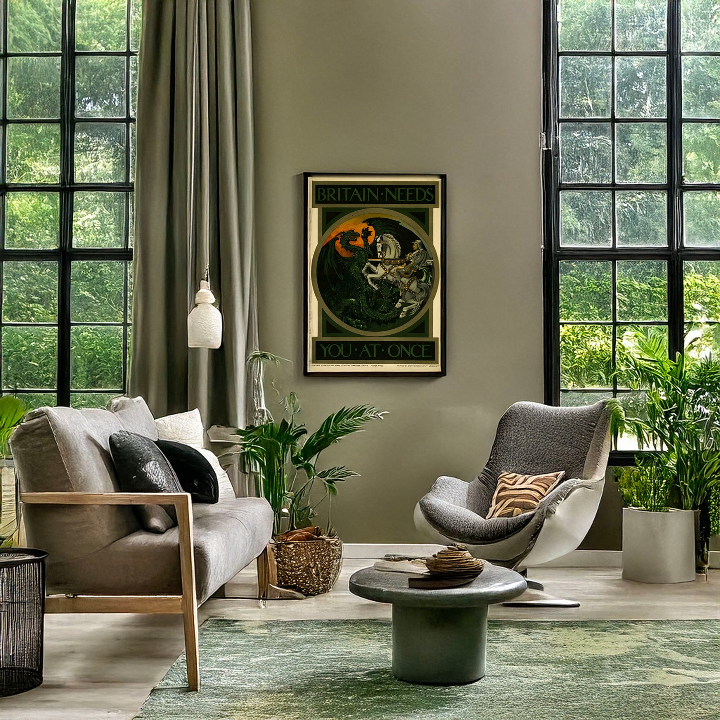 A picture of Britain needs you at once, a mockup of the print leaning against a wall