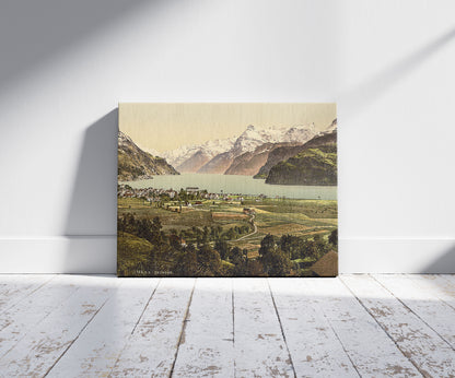 A picture of Brunnen and the Alps, Lake Lucerne, Switzerland