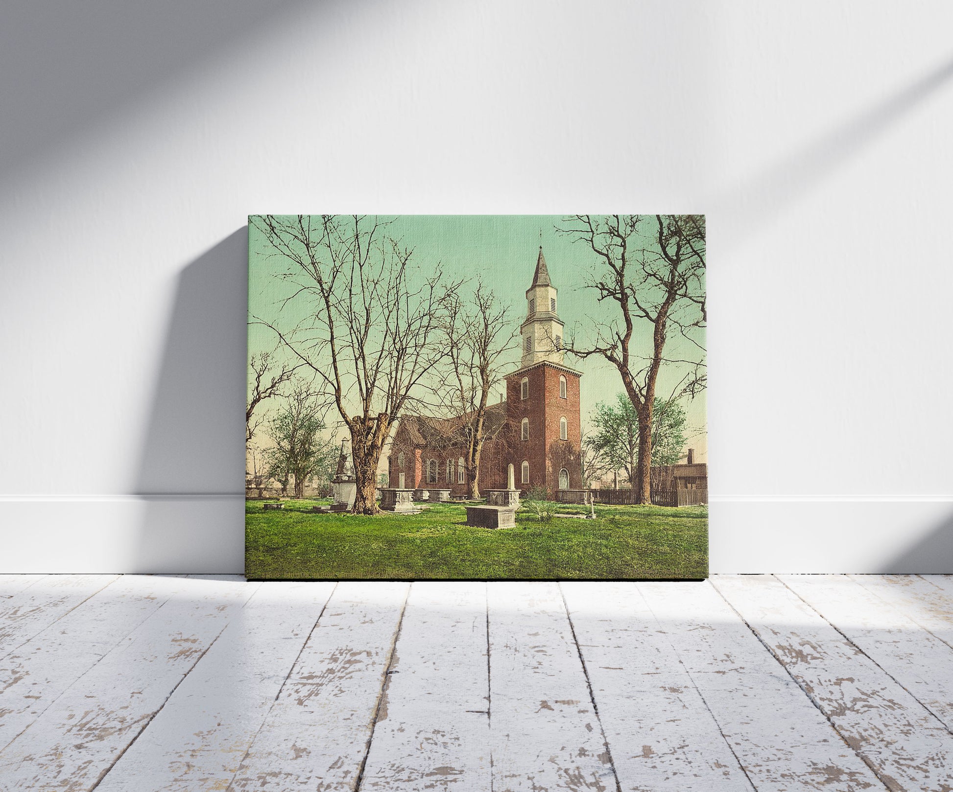 A picture of Bruton Parish Church, Williamsburg, Virginia