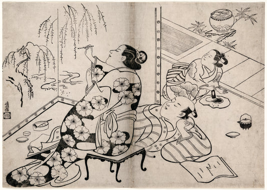 A picture of Byōbu ni e o eg(k?)aku yūjo