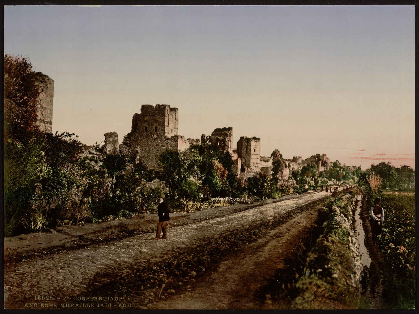 A picture of Byzantine wall near Yedikule, Constantinople, Turkey