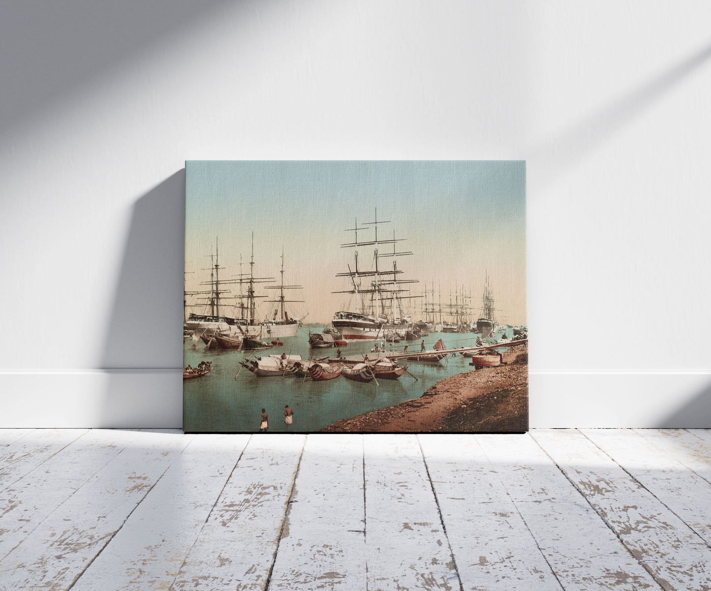 A picture of Calcutta. Harbour. Sailing-ships