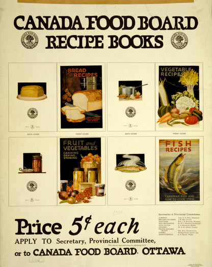 A picture of Canada Food Board recipe books
