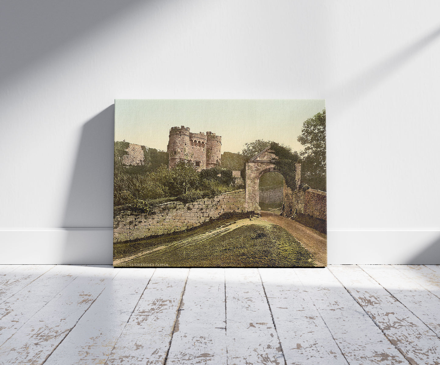 A picture of Carisbrocke (i.e., Carisbrooke), the castle, Isle of Wight, England