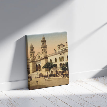 A picture of Cathedral, Algiers, Algeria, a mockup of the print leaning against a wall