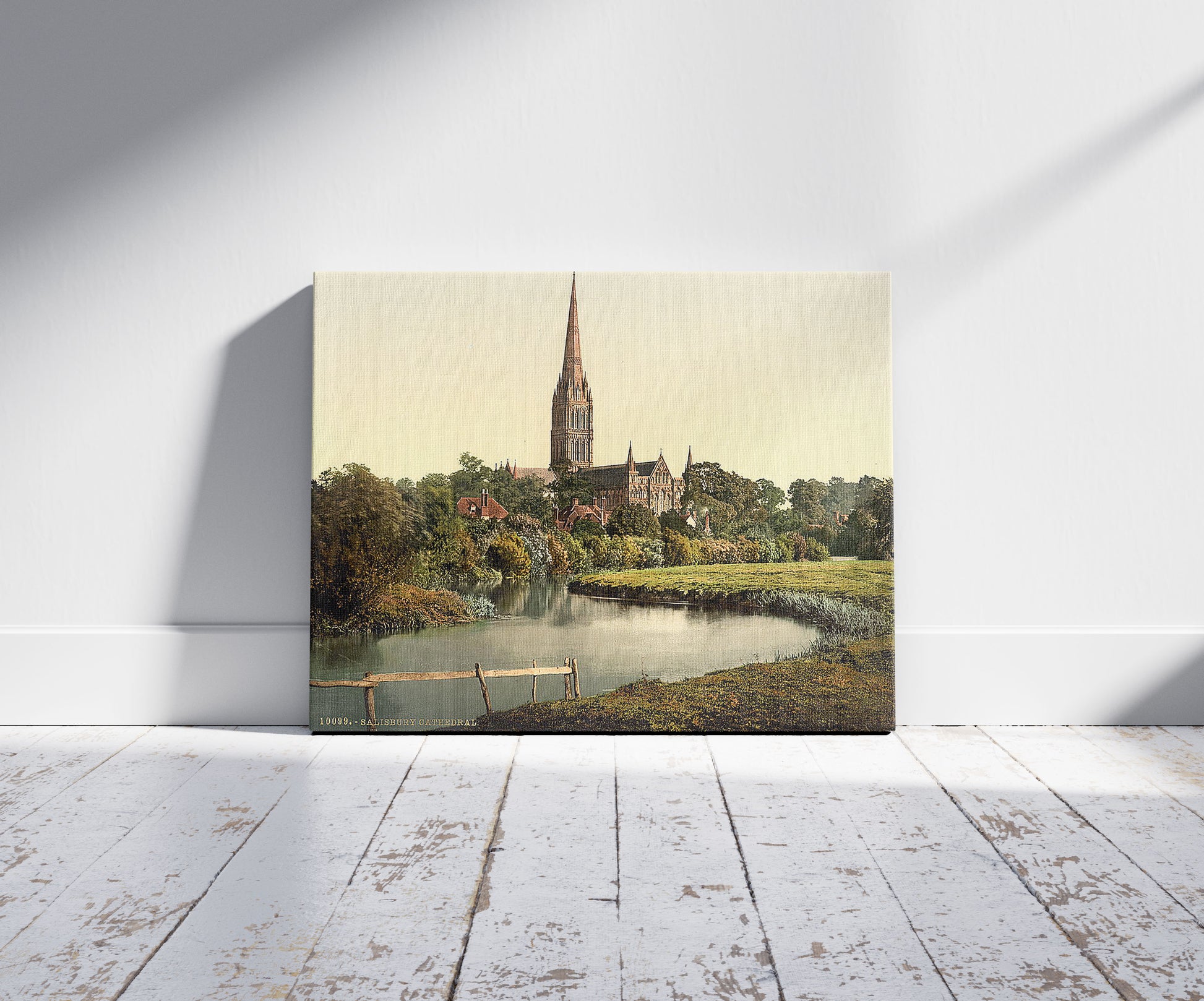 A picture of Cathedral, from the river, Salisbury, England