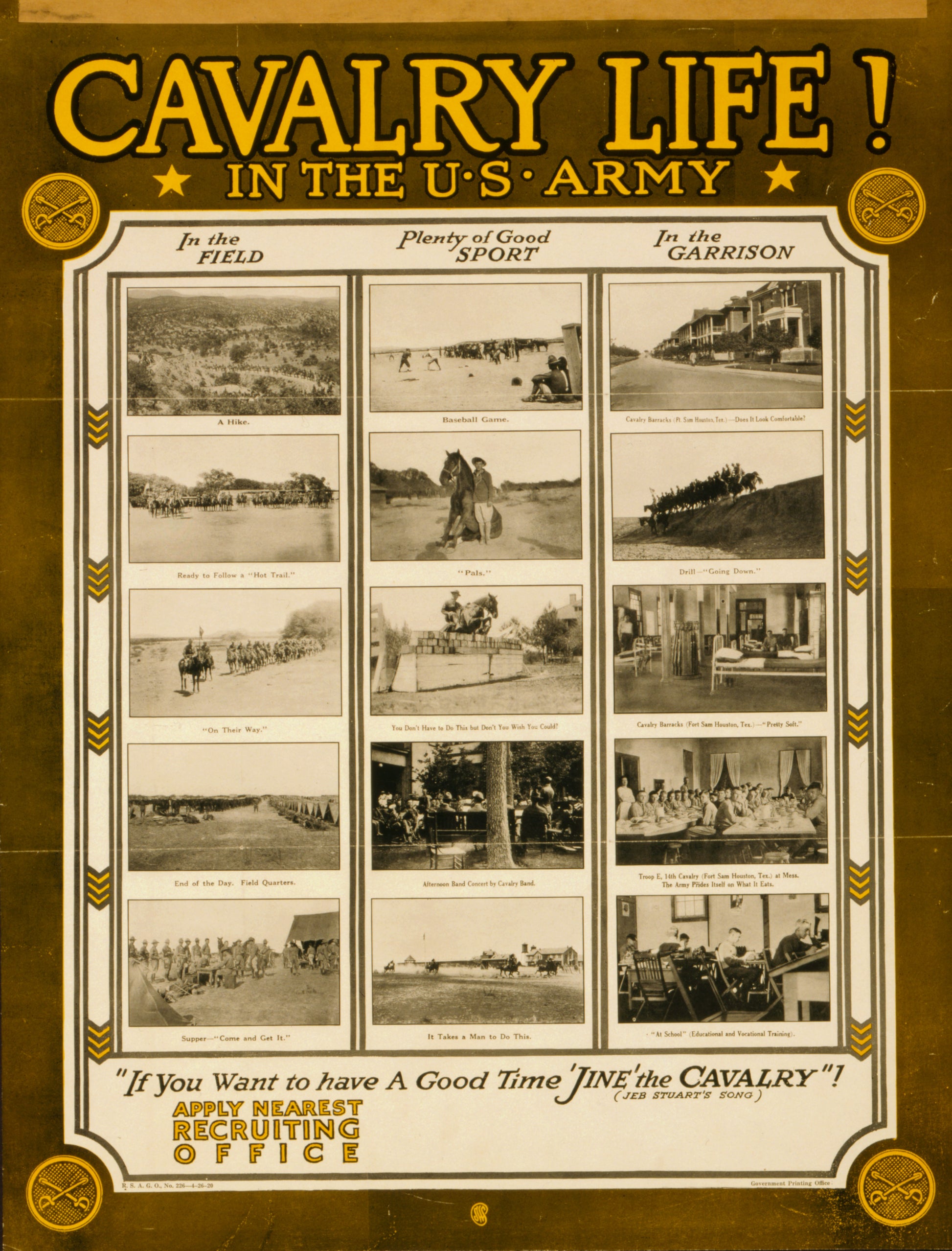 A picture of Cavalry life! In the U.S. Army "If you want to have a good time 'jine' the cavalry!" (Jeb Stuart's song).