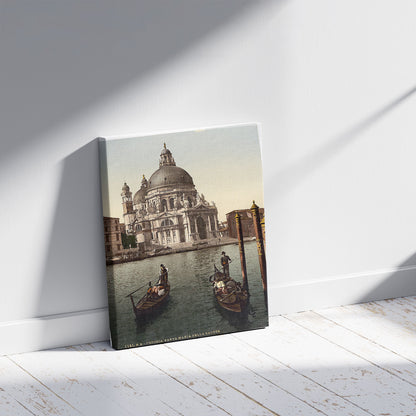 A picture of Church of Salute, Venice, Italy, a mockup of the print leaning against a wall