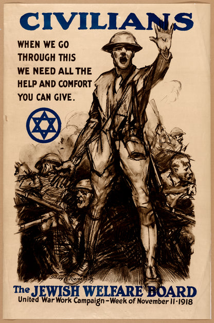 A picture of Civilians, when we go through this we need all the help and comfort you can give - The Jewish Welfare Board