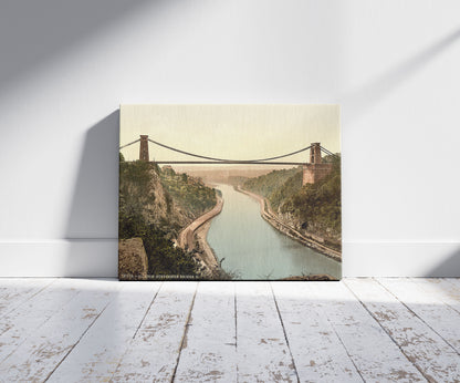 A picture of Clifton suspension bridge from the cliffs, Bristol, England