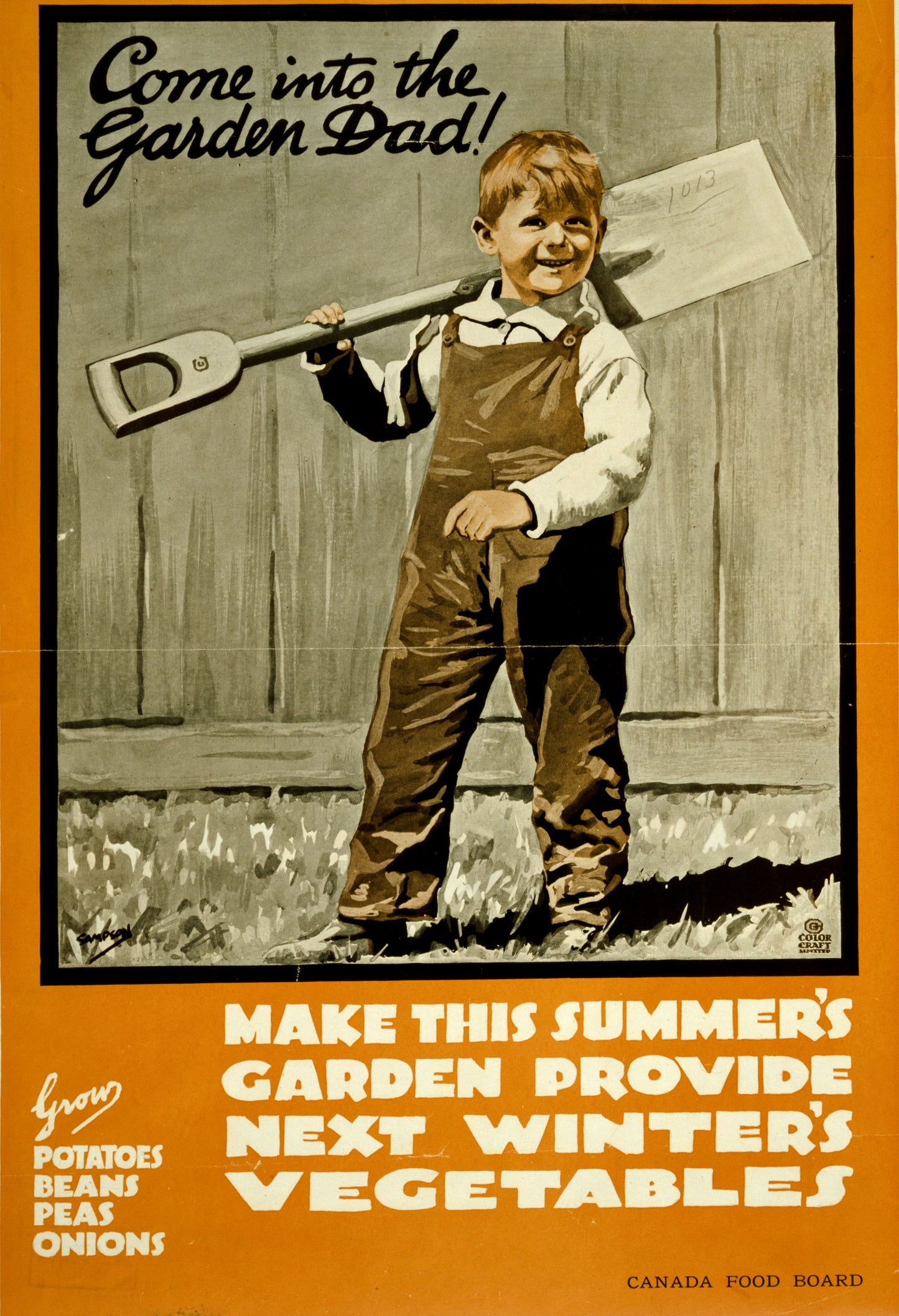 A picture of Come into the garden Dad!