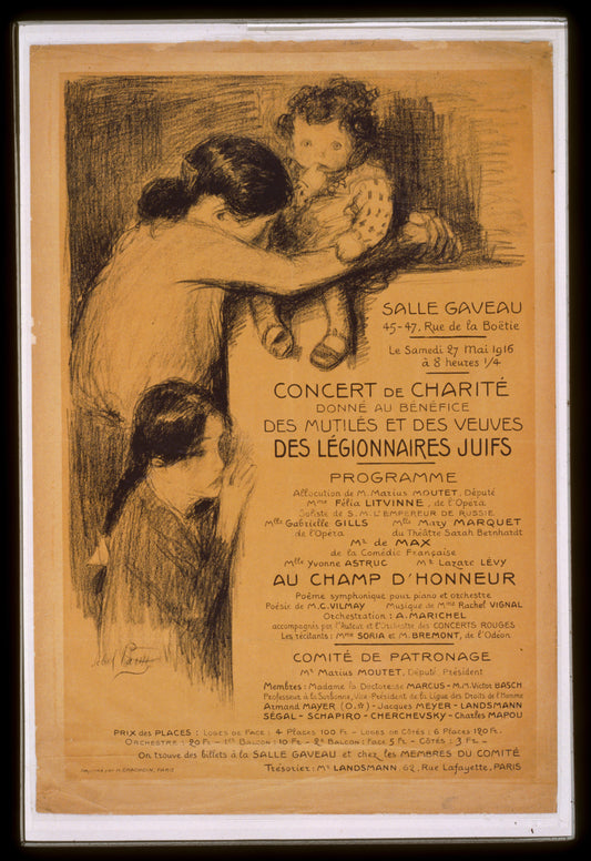 A picture of Concert de charité donné au débnéfice des mutilés et des veuves des légionnaires juifs