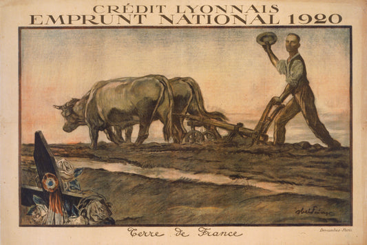 A picture of Crédit Lyonnais. Emprunt National 1920. Terre de France