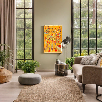 A picture of Daikyokuba, a mockup of the print leaning against a wall