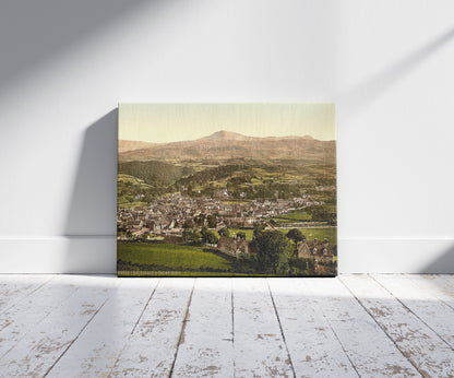 A picture of Dolgelly and Cader Idris (i.e. Dolgellau and Cadair Idris), Wales