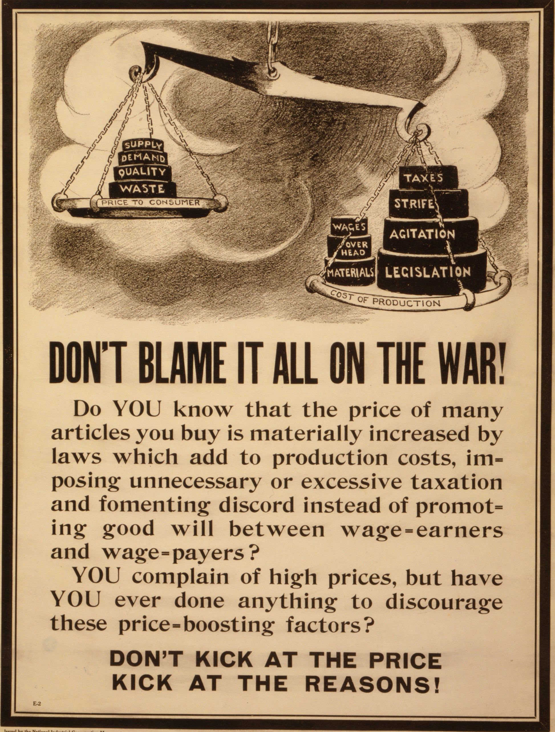 A picture of Don't blame it all on the war!