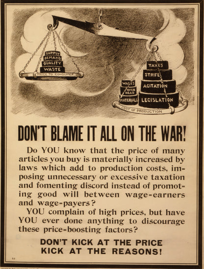 A picture of Don't blame it all on the war!