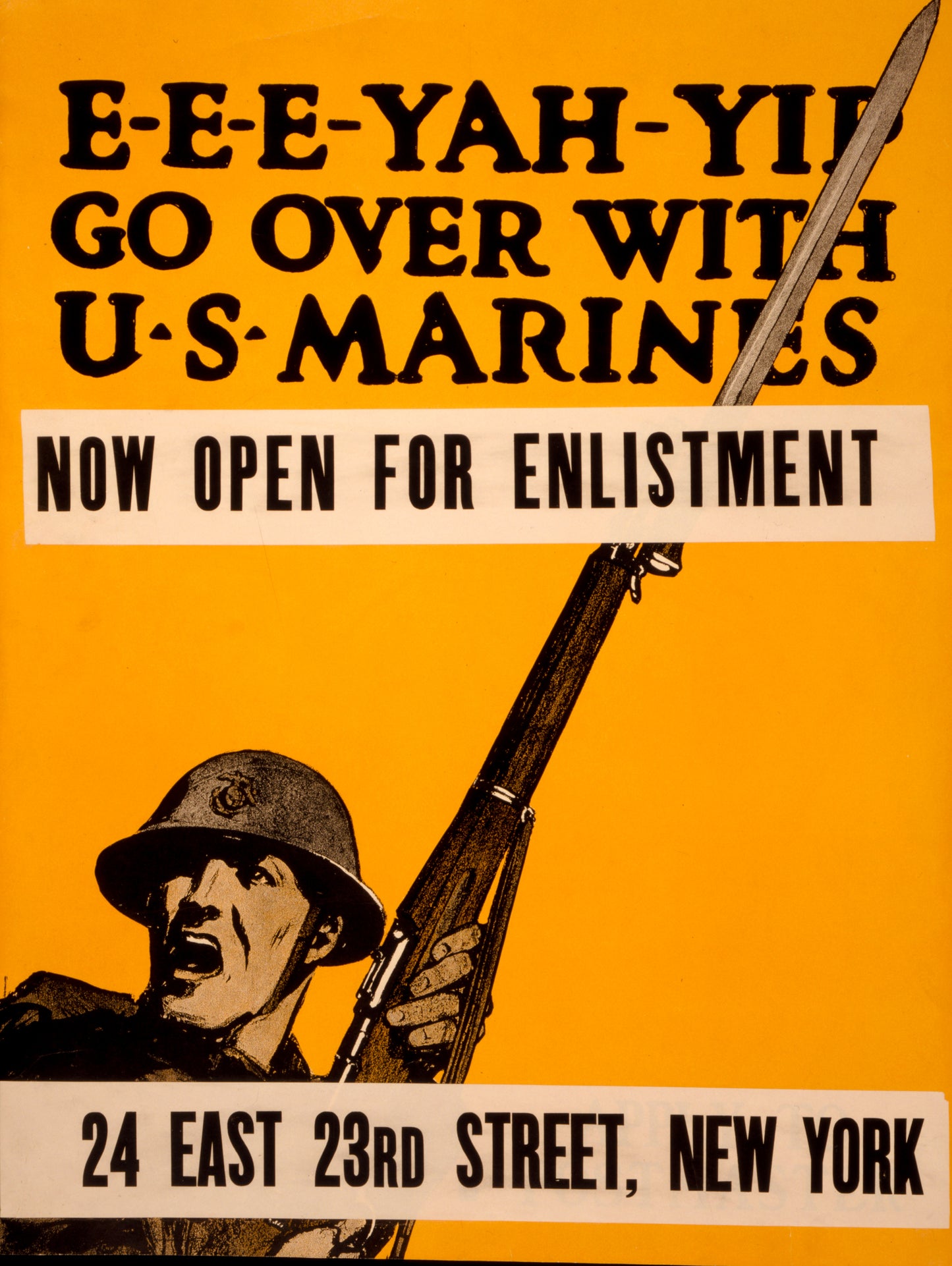 A picture of E-e-e-yah-yip Go over with U.S. Marines.