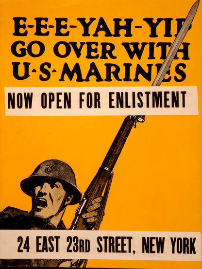 A picture of E-e-e-yah-yip Go over with U.S. Marines.