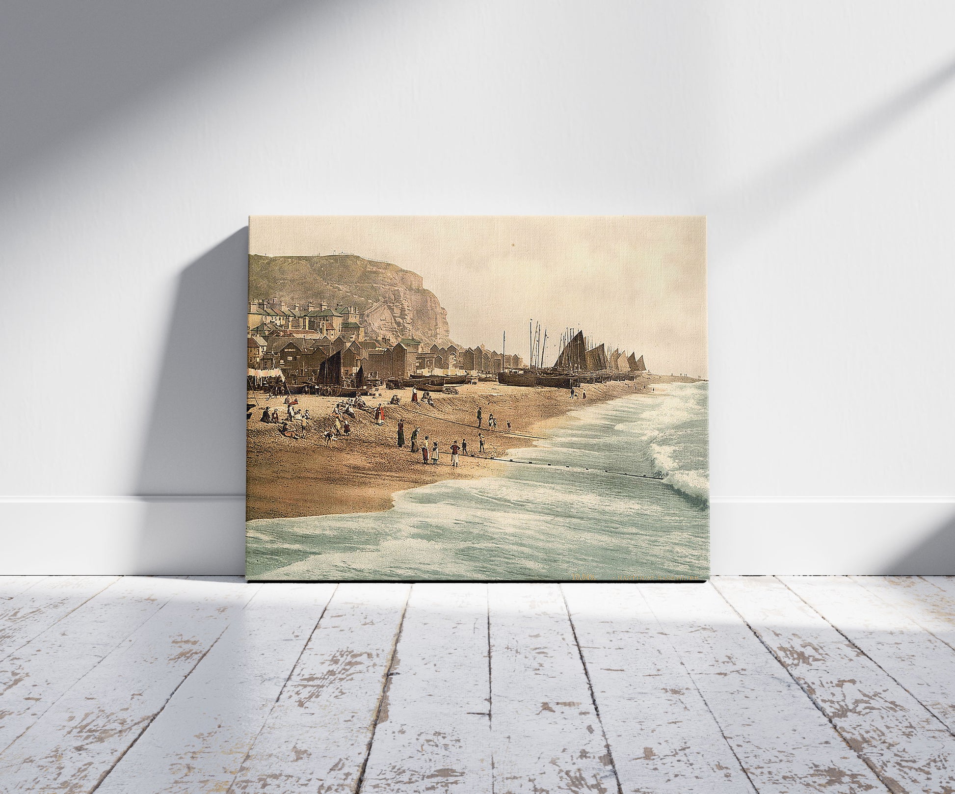 A picture of East Cliff, with beach and fish market, Hastings, England