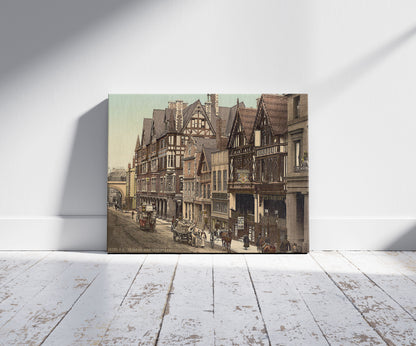 A picture of Eastgate Street and Newgate Street, Chester, England