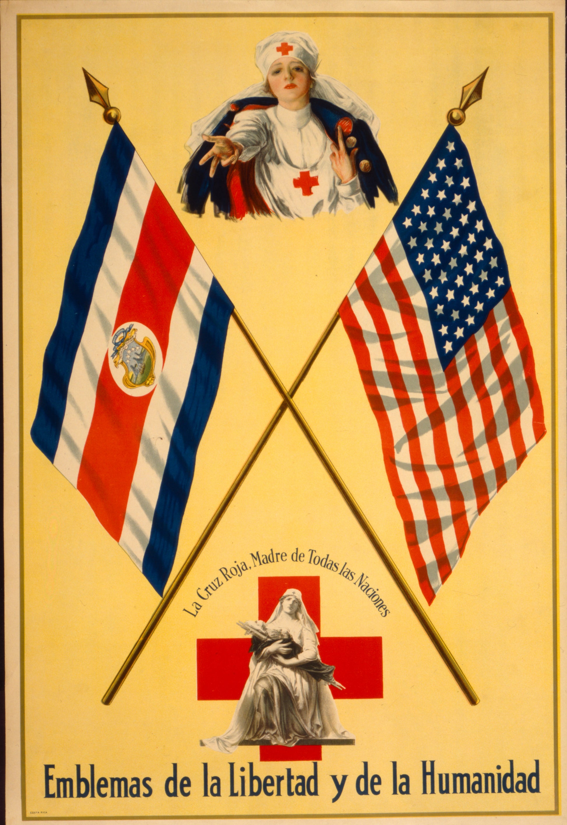 A picture of Emblemas de la libertad y de la humanidad La Cruz Roja, Madre de todas las naciones.