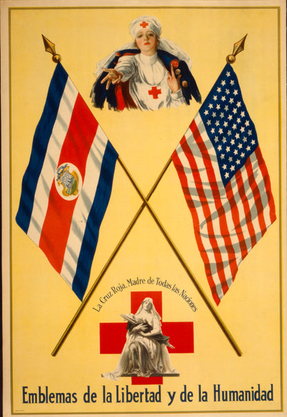 A picture of Emblemas de la libertad y de la humanidad La Cruz Roja, Madre de todas las naciones.