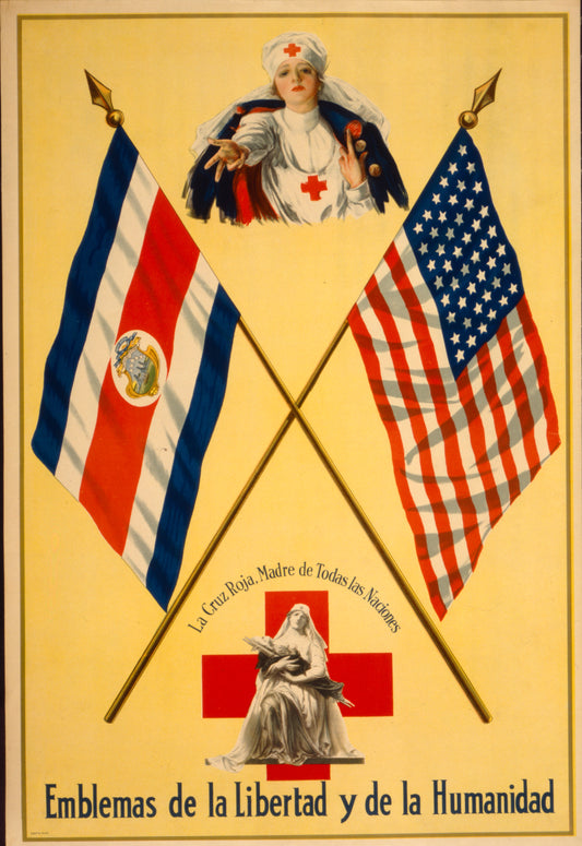 A picture of Emblemas de la libertad y de la humanidad La Cruz Roja, Madre de todas las naciones.