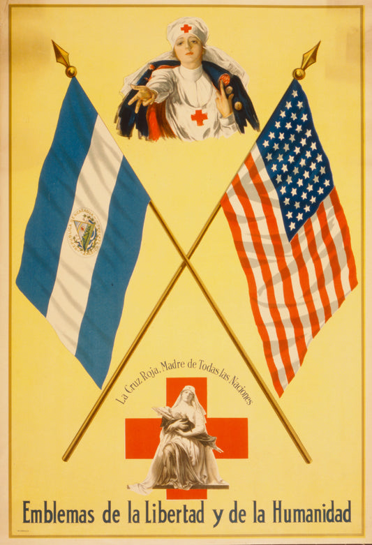 A picture of Emblemas de la libertad y de la humanidad La Cruz Roja, Madre de todas las naciones.