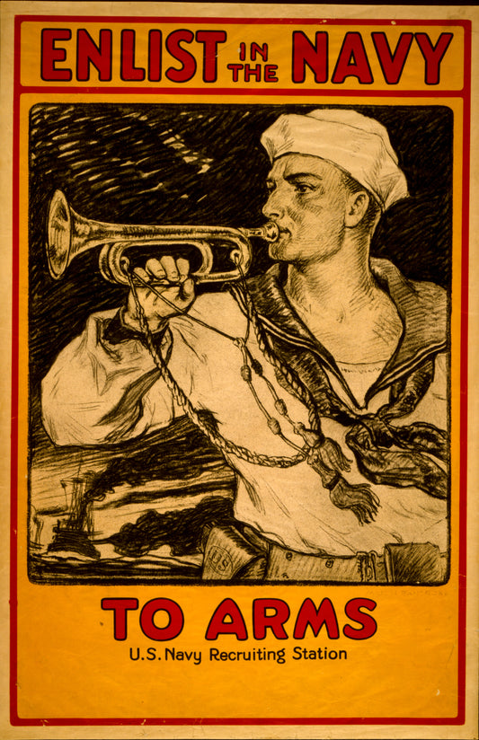 A picture of Enlist in the Navy To arms /